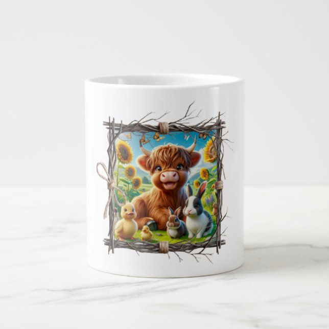 Moos & Brews: Highland Cow Jumbo Mugg (Framsidan)