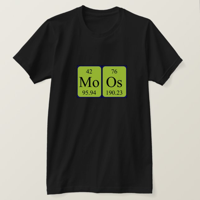 Moos periodiska skjorta bord namn t shirt (Design framsida)