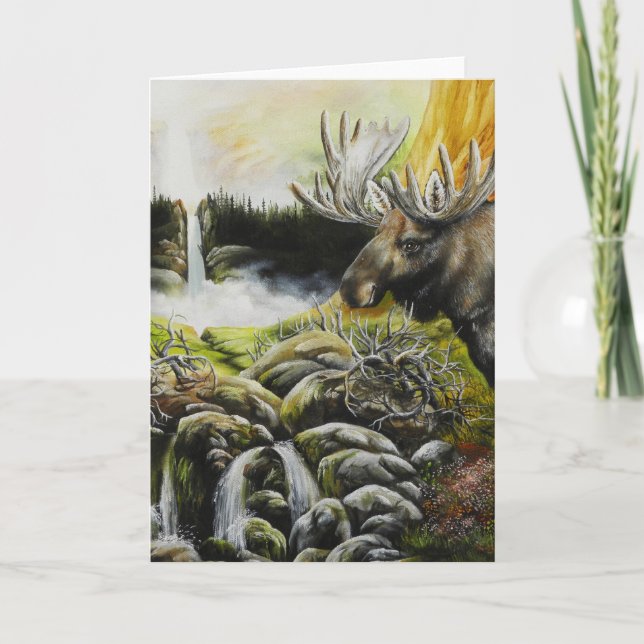 Moose~ A Paints on anpassade products Helgkort (Framsida)