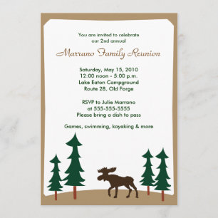 MOOSE Adirondack Lodge 5x7-partiinbjudan Inbjudningar