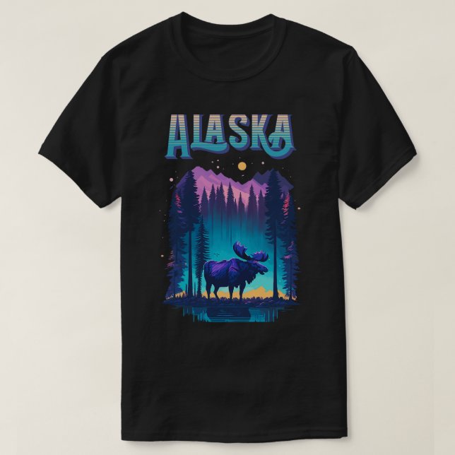 Moose Alaska Vacation Moose Alaska Yukon Moose T Shirt (Design framsida)