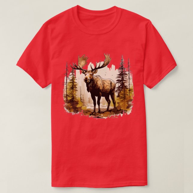 Moose Älskare TShirt 4 T Shirt (Design framsida)