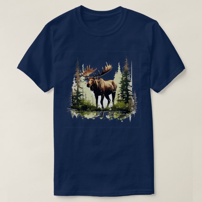 Moose Älskare TShirt 5 T Shirt (Design framsida)