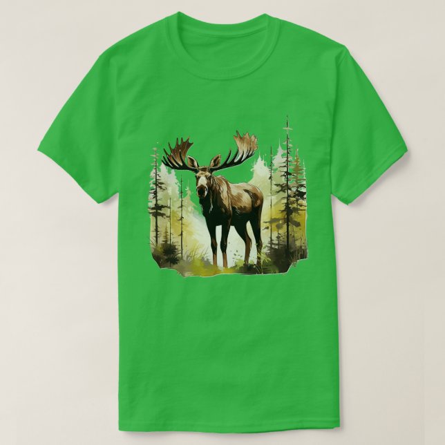 Moose Älskare TShirt 6 T Shirt (Design framsida)