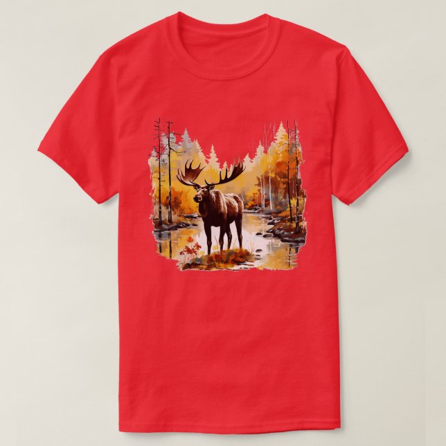Moose Älskare TShirt T Shirt (Design framsida)