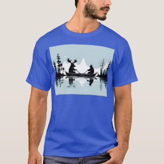 Moose and Bear i Canoe T Shirt
