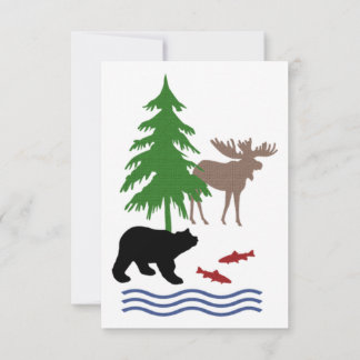 Moose and Bear Mönster Kort
