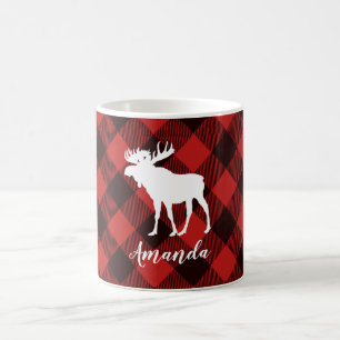 Moose and Buffalo Red and Black Play-jul Kaffemugg