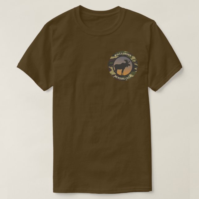 Moose and Camo Round Design T-Shirt (Design framsida)
