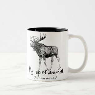 Moose är mitt själsdjur. För naturen älskare Två-Tonad Mugg
