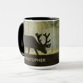 Moose Art Graphic Personalize Mugg