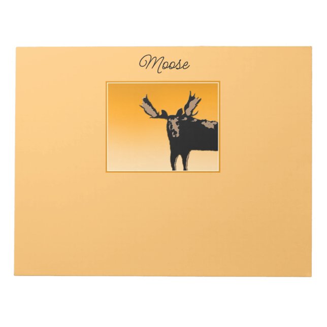 Moose at Sunset - Original Wildlife Art Anteckningsblock (Framsida)