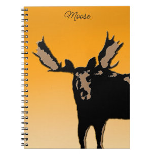 Moose at Sunset - Original Wildlife Art Anteckningsbok