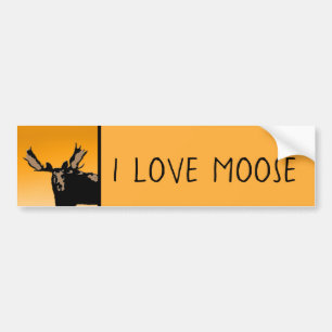 Moose at Sunset - Original Wildlife Art Bildekal