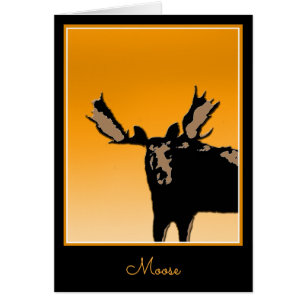 Moose at Sunset - Original Wildlife Art Hälsningskort