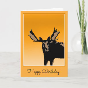 Moose at Sunset - Original Wildlife Art Kort