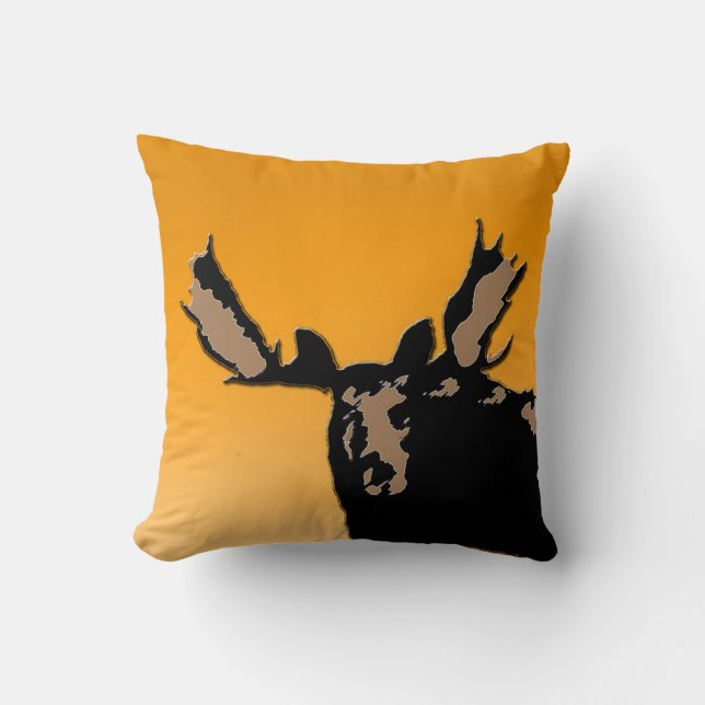 Moose at Sunset - Original Wildlife Art Kudde (Framsida)