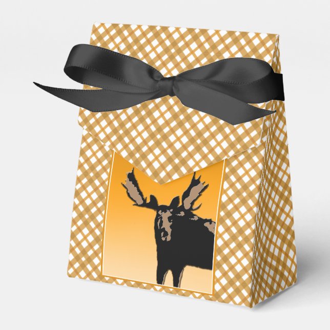 Moose at Sunset - Original Wildlife Art Presentaskar (Framsidan Sidan)
