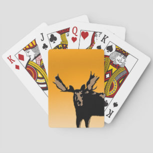 Moose at Sunset - Original Wildlife Art Spel Kort
