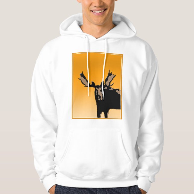 Moose at Sunset - Original Wildlife Art Sweatshirt (Framsida)