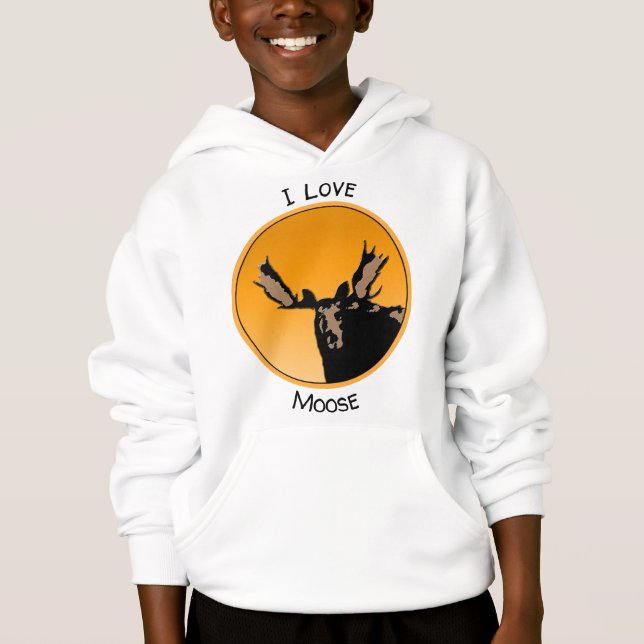 Moose at Sunset - Original Wildlife Art T Shirt (Framsida)