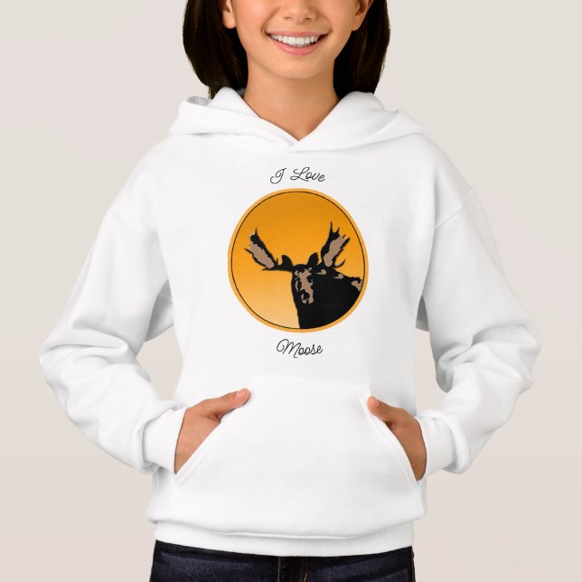 Moose at Sunset - Original Wildlife Art T Shirt (Framsida)