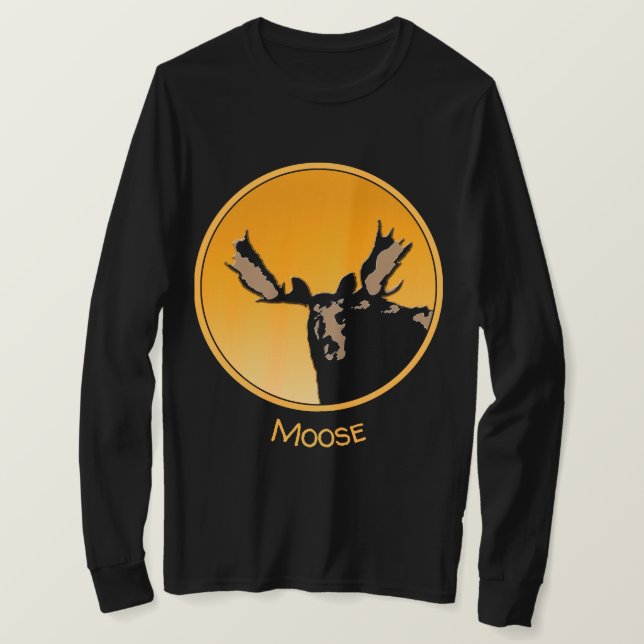 Moose at Sunset - Original Wildlife Art T Shirt (Design framsida)
