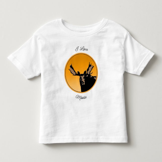 Moose at Sunset - Original Wildlife Art T Shirt (Framsida)
