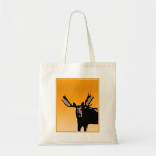 Moose at Sunset - Original Wildlife Art Tygkasse