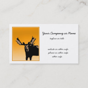 Moose at Sunset - Original Wildlife Art Visitkort