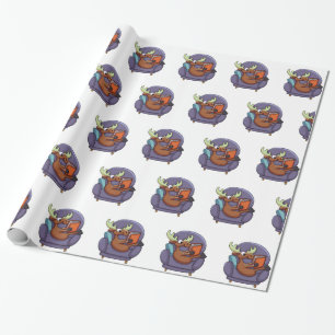 Moose att läsa ett bok på ett soffa Välj tillb Presentpapper