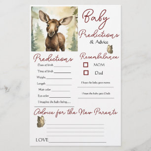 Moose Baby Förutsägelser Rådkort