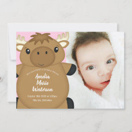 Moose Baby Shower Woodland Inbjudningar