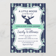 Moose babyduschinbjudan till pojkar