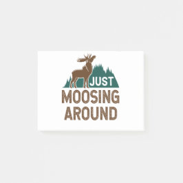 Moose bara rör sig runt post-it block