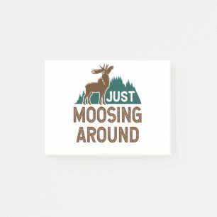 Moose bara rör sig runt post-it block