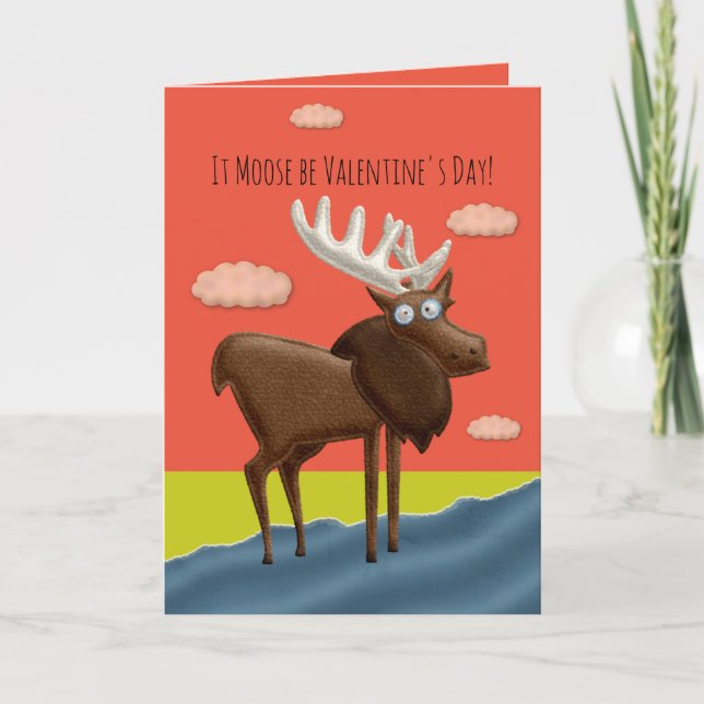 Moose Be Valentine Card Kort (Framsida)