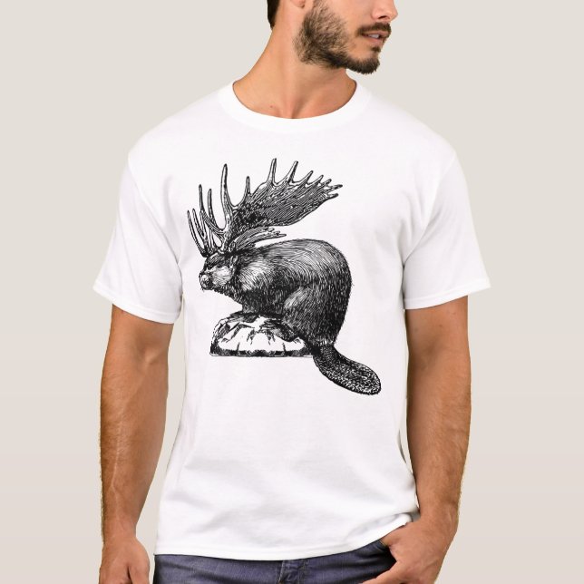 Moose Beaver T Shirt (Framsida)