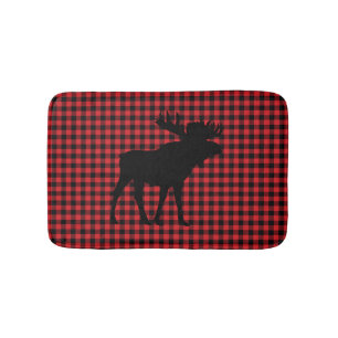 Moose Buffalo Check Mountain Living Bath Mat Badrumsmatta