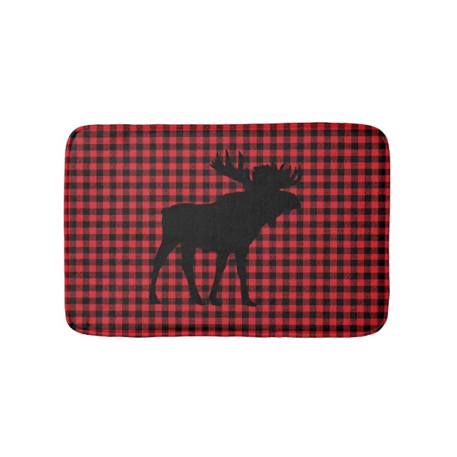 Moose Buffalo Check Mountain Living Bath Mat Badrumsmatta (Framsidan)
