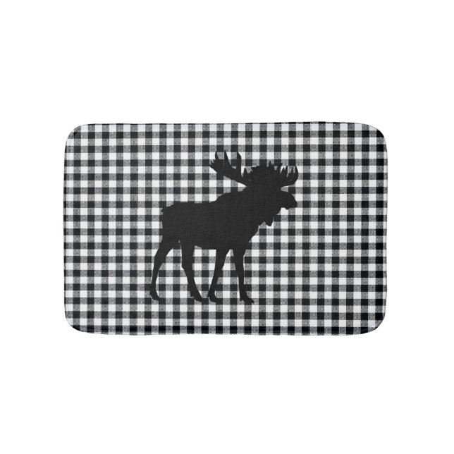 Moose Buffalo Check Mountain Living Bath Mat Badrumsmatta (Framsidan)