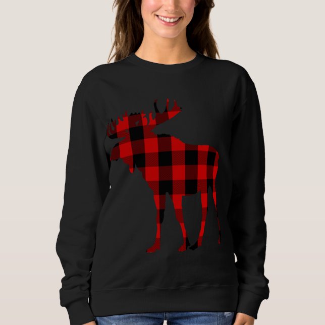 Moose Buffalo Red Play Shirt Gift T Shirt (Framsida)