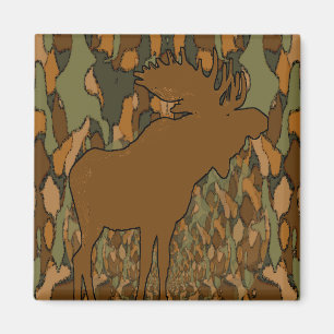 Moose Camouflage Gifts and Investigations Magnet