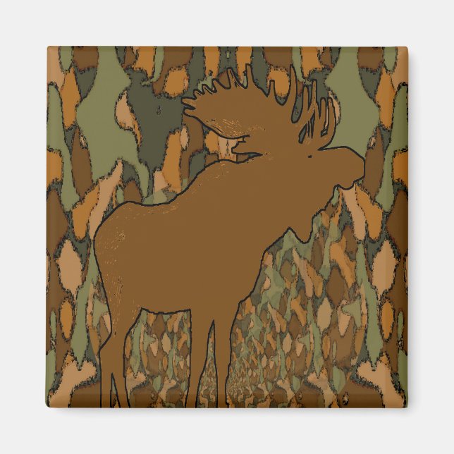 Moose Camouflage Gifts and Investigations Magnet (Framsidan)