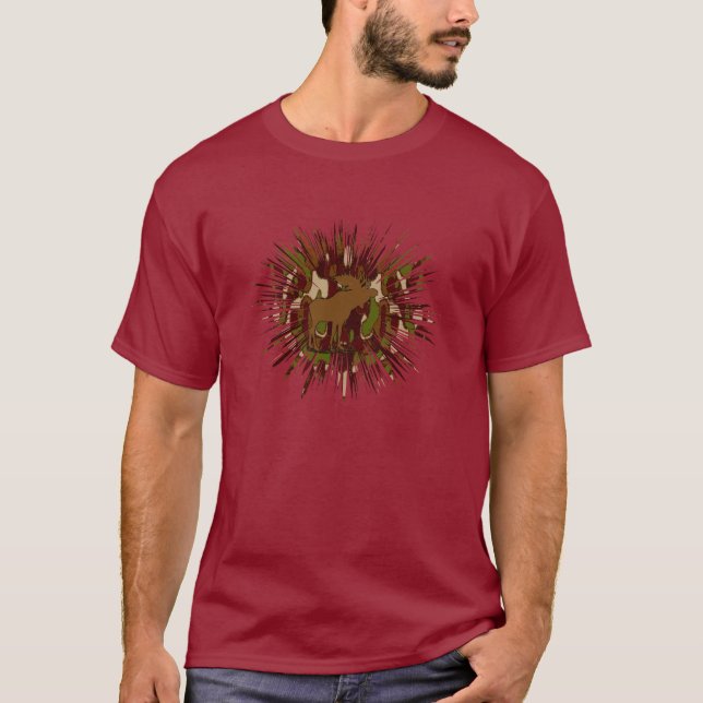 Moose Camouflage Gifts and Investigations T-shirt (Framsida)