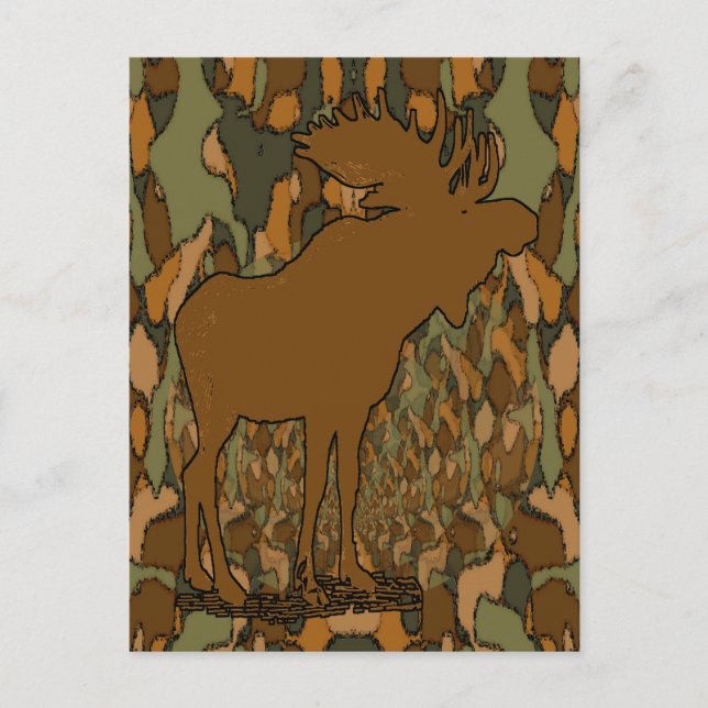 Moose Camouflage Gifts and Investigations Vykort (Framsida)