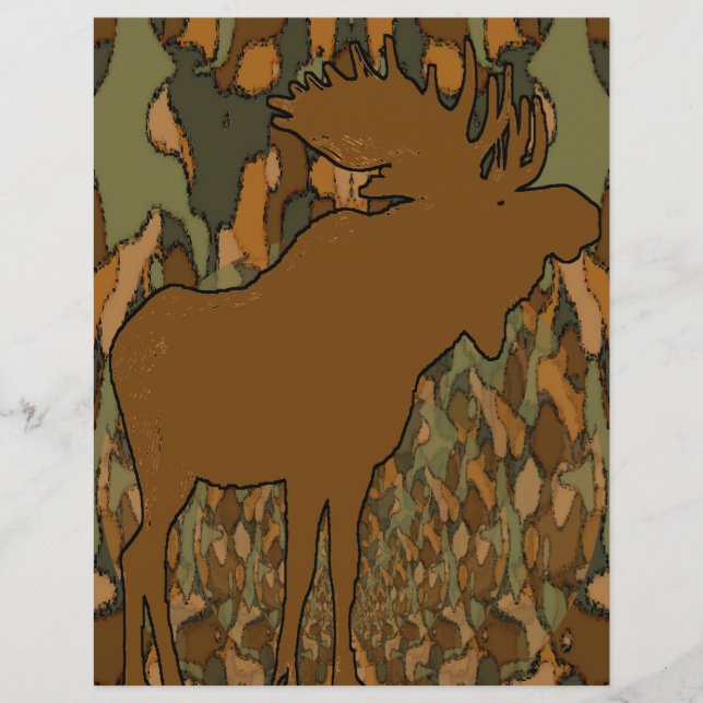 Moose Camouflage-inbjudningar (Framsida)