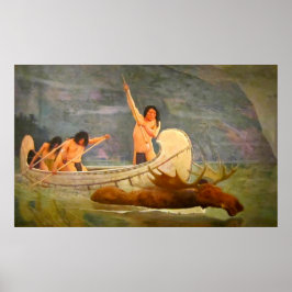 Moose Chase George de Forest Brush 1888 Poster