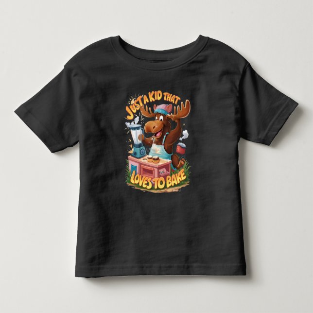 Moose Chef som kokar upp en storm T Shirt (Framsida)