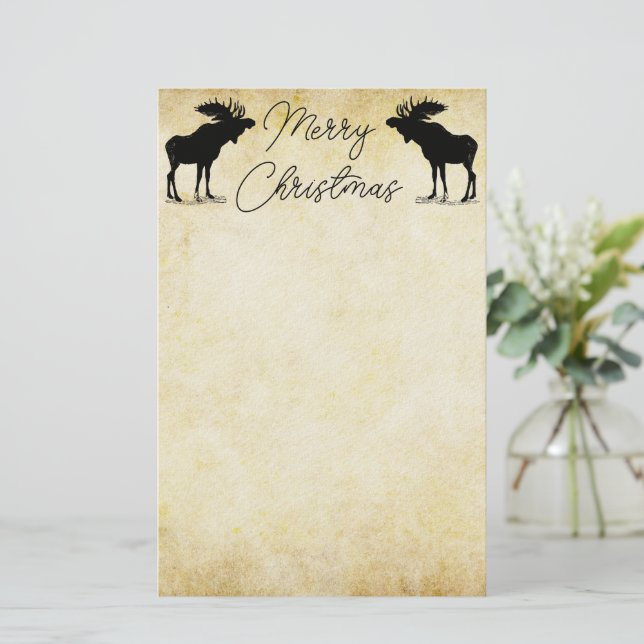 Moose Christmas Brevpapper (Stående Fram)